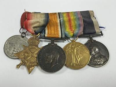 Lot 628 - WWI Royal Navy Medal Group, comprising 1914-15...