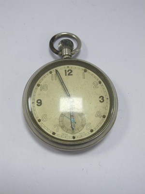 Lot 596 - WWII British Air Ministry Pocket Watch, case...