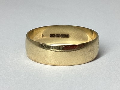 Lot 54 - A 9ct Gold Plain Wedding Band, (finger size...