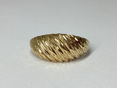 Lot 67 - A Modern 9ct Gold Dress Ring, of textured dome...