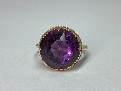 Lot 65 - A Large Stone Set Ring, faceted collet set,...