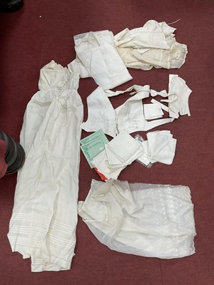 Lot 1369 - Vintage White Linens, nightdress, waistcoat,...