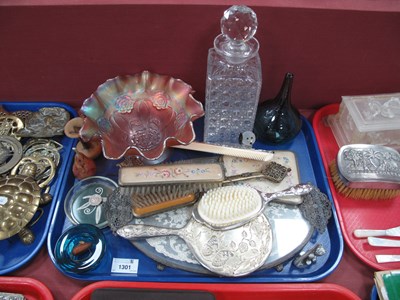 Lot 1301 - Carnival Dish, onion spill vase, dressing...