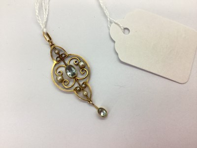 Lot 93 - An Edwardian Style Openwork Pendant, the...