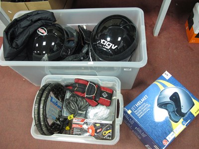 Lot 1105 - Motor Cycling Helmets (5) by AGV, Dynamic, Jet...