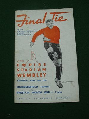 Lot 271 - 1938 F.A. Cup Final Programme, Huddersfield...