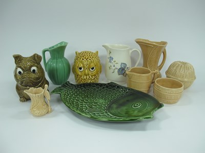 Lot 1128 - Sylvac Owl '5106' and Dog '5096' Money Boxes,...