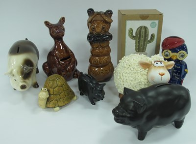Lot 1169 - Novelty Money Boxes, usually ceramic,...