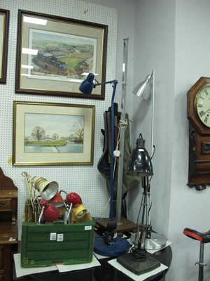 Lot 1111 - Twelve mixed table and floor lamps, including...