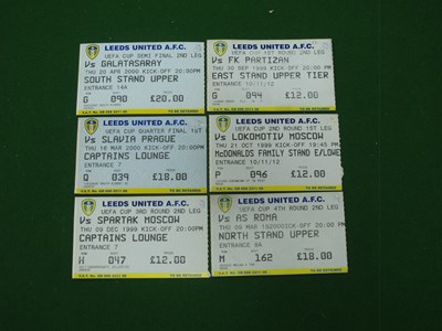 Lot 156 - Tickets - 1999-2000, Leeds United set of all...