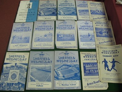 Lot 458 - Sheffield Wednesday Programmes 1947-8 v...