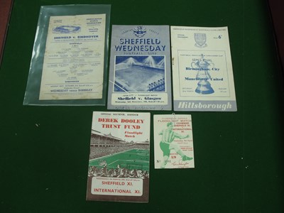 Lot 446 - 1946 Sheffield v Eindhoven, single sheet...
