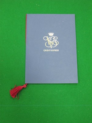 Lot 177 - Orient Express 2007 F.A. Cup Final Train Menu,...