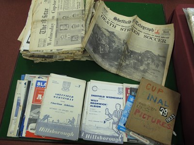 Lot 439 - Newspapers, mainly Sheffield Wednesday related,...