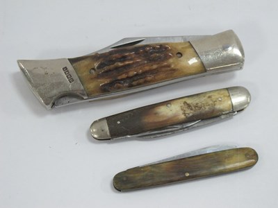 Lot 1232 - I.XL Wostenholm (Scrade) Lock Knife, stag...