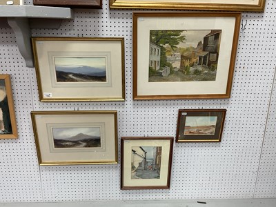 Lot 1400 - Five framed watercolours, including James...