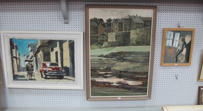 Lot 1401 - Three framed oil paintings, including Frances...
