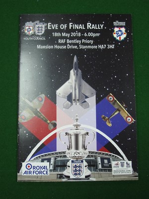 Lot 316 - 2018 F.A Cup Final, Eve of Final Rally,...