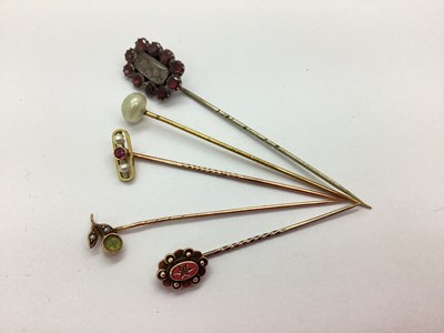 Lot 100 - A Small Collection of Antique Stick Pins,...