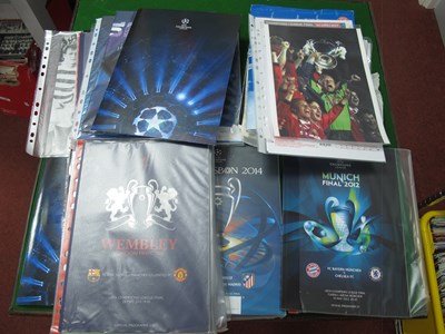 Lot 110 - Champions League Programmes, press packs,...
