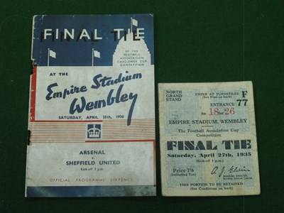 Lot 141 - 1935 F.A. Cup Final Ticket, Sheffield...