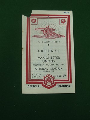Lot 343 - 1948 Charity Shield Programme, Arsenal v....