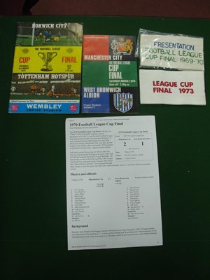 Lot 347 - League Cup Finals 1970 & 73,...