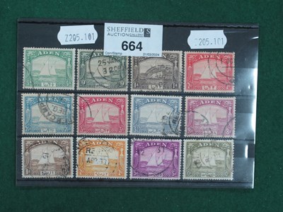 Lot 664 - Stamps; A good used set of Aden 'DHOWS' S.G. 1-...