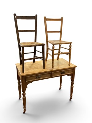 Lot 1467 - Late XIX Century Pine Washstand, with two...