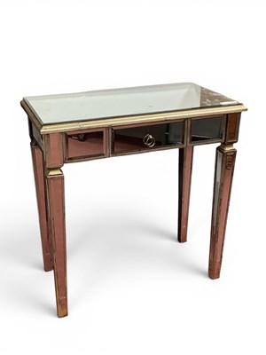 Lot 1425 - A Mirrored Console Table, with a bevelled...