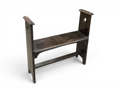 Lot 1424 - Arts & Crafts Oak Bench, with tapering...