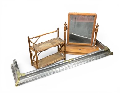Lot 1460 - XIX Century Pine Dressing Table Mirror, with a...