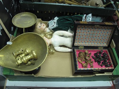 Lot 1001 - Libra Scales, with brass pans and bell shaped...