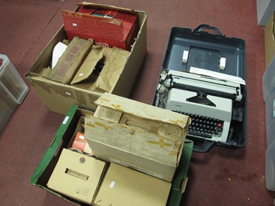 Lot 1102 - Vintage boxed optical and office equipment,...