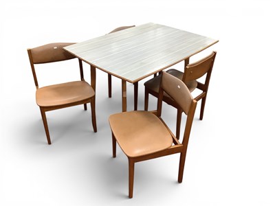 Lot 1518 - Table and four chairs, including a mid-century...