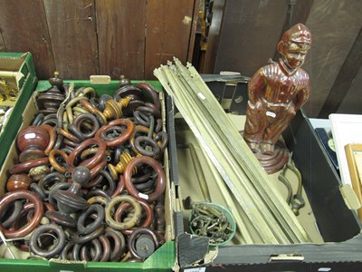 Lot 1045 - Metalware and wooden ware, including large...