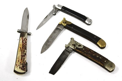 Lot 1366 - Collection Of Four Various Size Lock Knives,...