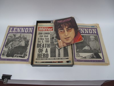 Lot 1351 - The Beatles - Newspapers relating to the death...