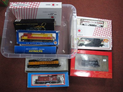 Lot 379 - Eleven "HO" Gauge Boxed U.S.A Outline Diesel...