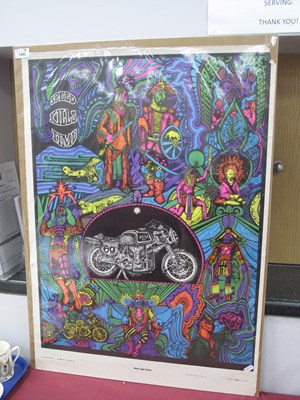 Lot 1380 - Speed Kills Time, black light poster,...