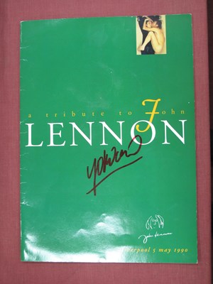 Lot 1321 - Yoko Ono Autograph, black pen signed...