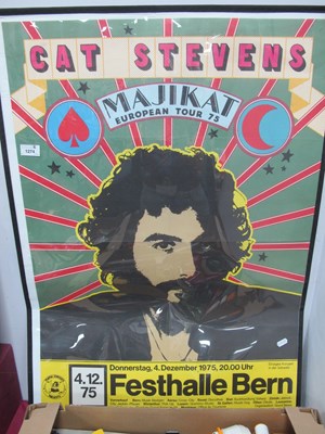 Lot 1274 - Cat Stevens Majikat European Tour 75 Poster,...