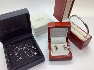 Lot 152 - Hot Diamonds; A Pair of Modern Cross Design...