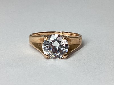 Lot 30 - QVC Modern 14ct Rose Gold Single Stone Dress...