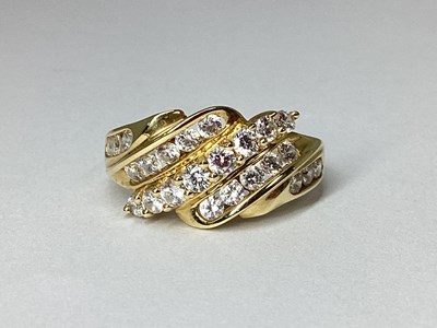 Lot 25 - QVC Modern 14ct Gold Diamonique (DQCZ) Dress...