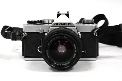 Lot 1065 - Olympus OM-1N MD 35mm SLR Film Camera with...