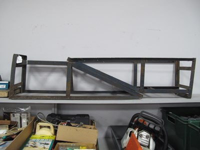 Lot 1244 - A pair of heavy-duty fabricated steel car...