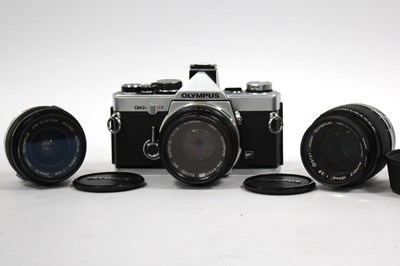 Lot 1022 - Olympus OM-2N MD 35mm SLR Film Camera with...