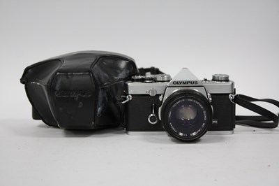 Lot 1053 - Olympus OM-1 MD 35mm SLR Film Camera with...