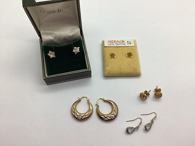 Lot 127 - A Pair of Hollow Bi-Colour Creole Earrings,...